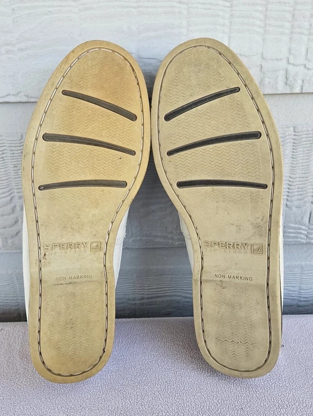 Sperry Mako 2-Eye Boat Shoes Loafer Men SZ 12 Beige Cream Suede Leather 0768101